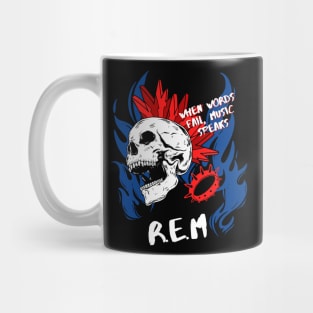 rem ll music speaks Mug